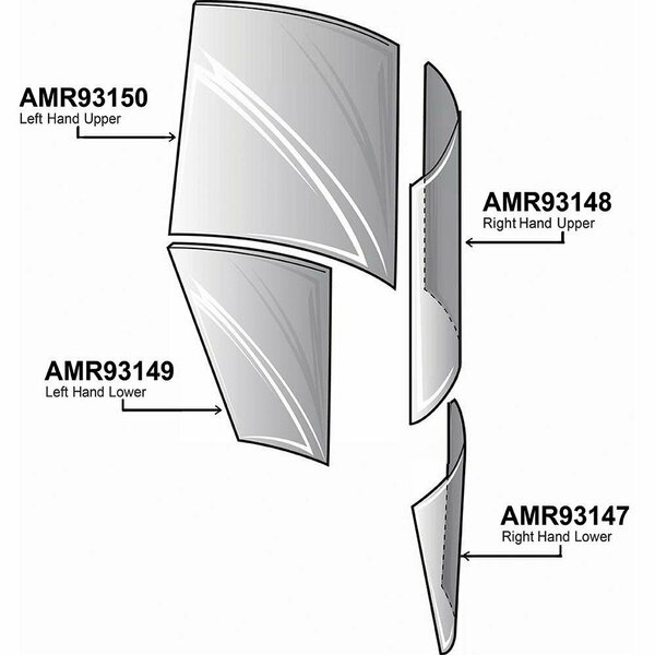 Aftermarket AMR93150 Upper Door Glass  Left Hand AMR93150-ABL